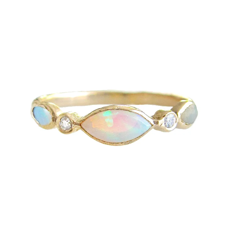 women's gold necklaces -Aurora Opal Ring