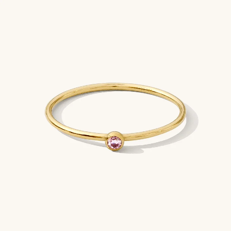 women's luxury gold necklaces -October Birthstone Ring (Tourmaline)