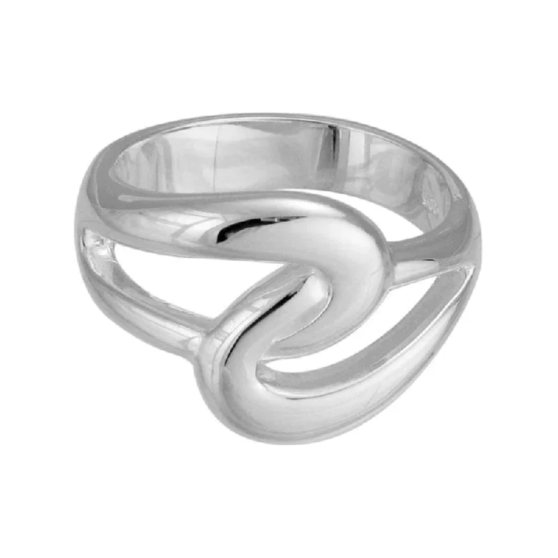 women's vintage style rings -Sterling Silver Loop in Loop Ring