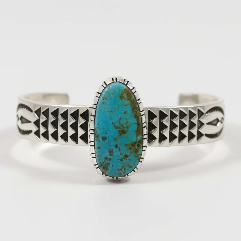 women's gold diamond bangles -Kingman Turquoise Cuff