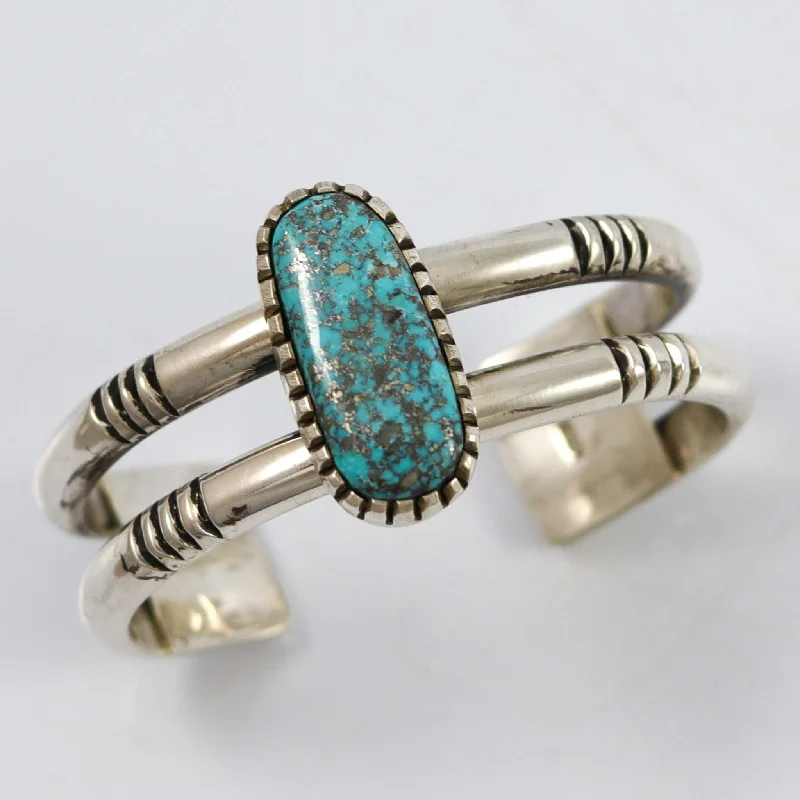 women's bridal bangles -Kingman Turquoise Cuff