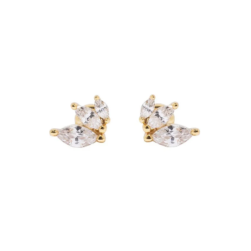 women's classic pearl stud earrings -Emmy Studs