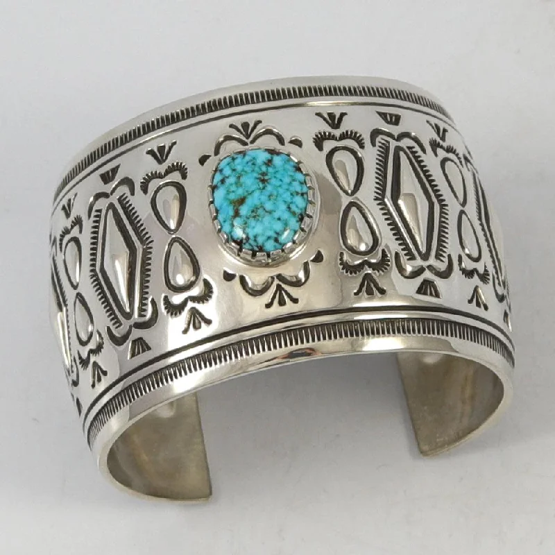 women's elegant bangles -Kingman Turquoise Cuff