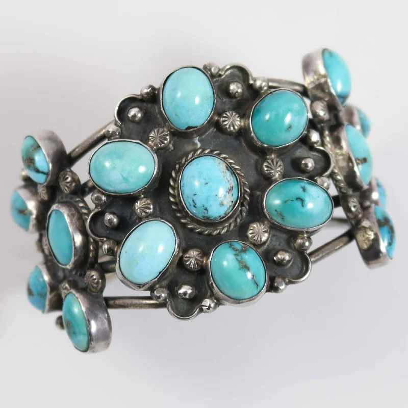 women's vintage bangles -1980s Turquoise Cuff