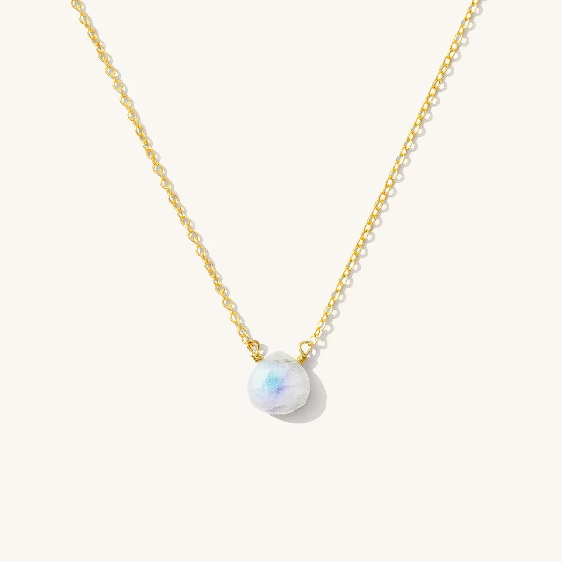 women's fashion necklaces -Dainty Moonstone Necklace