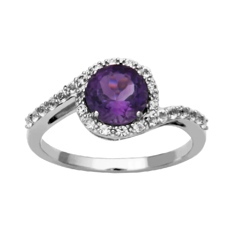 women's two-tone rings -Samuel B. Belle Gemstone Ring