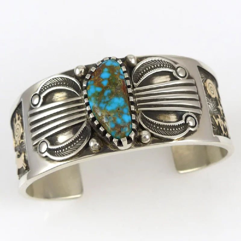 women's stretch bracelets -Candelaria Turquoise Cuff