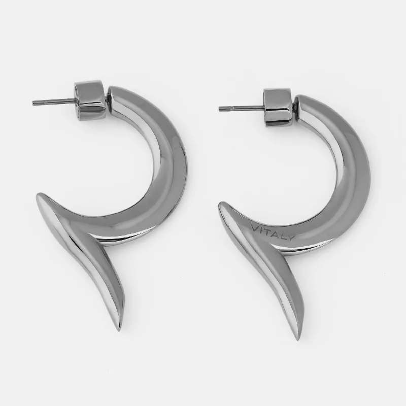 women's silver hoop earrings -Ambient