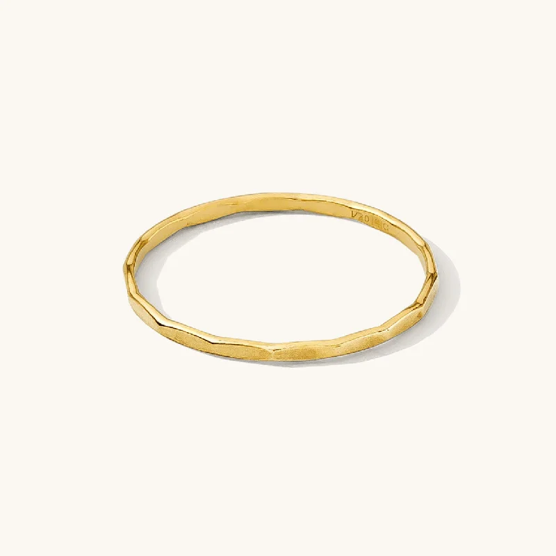 women's trendy layered necklaces -Dapped Stacking Ring