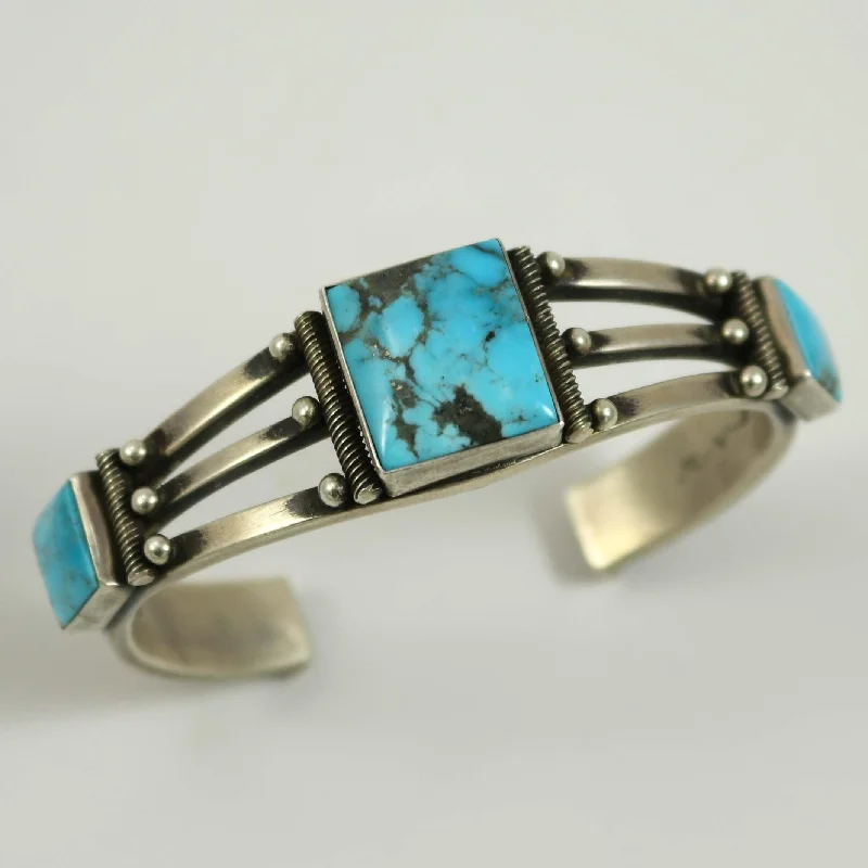 women's pearl bracelets -Kingman Turquoise Cuff