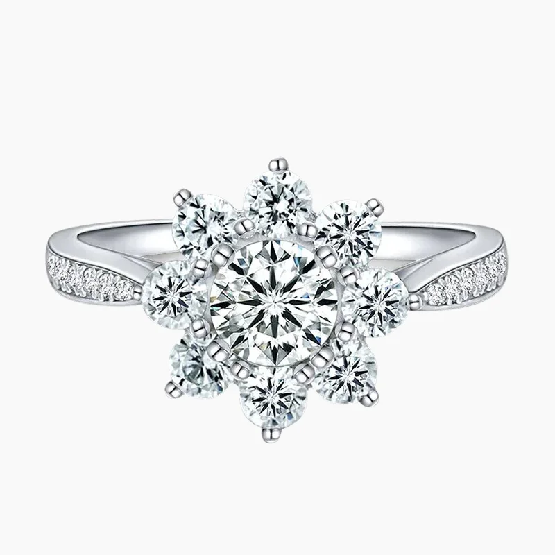 women's anniversary gift rings -Snowflake Ring in 925 Sterling Silver