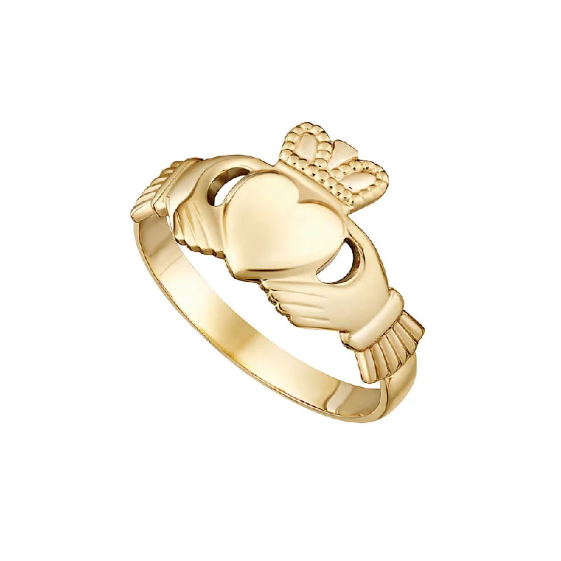 women's pearl rings -14k Gold Maids Claddagh Ring