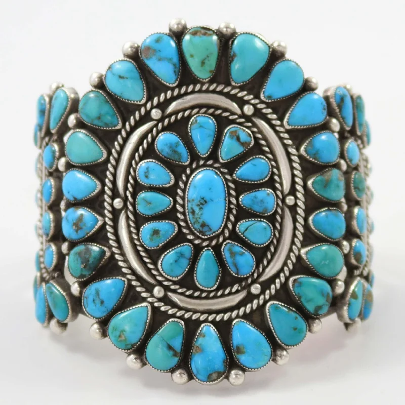 women's vintage charm bracelets -1930s Turquoise Cuff