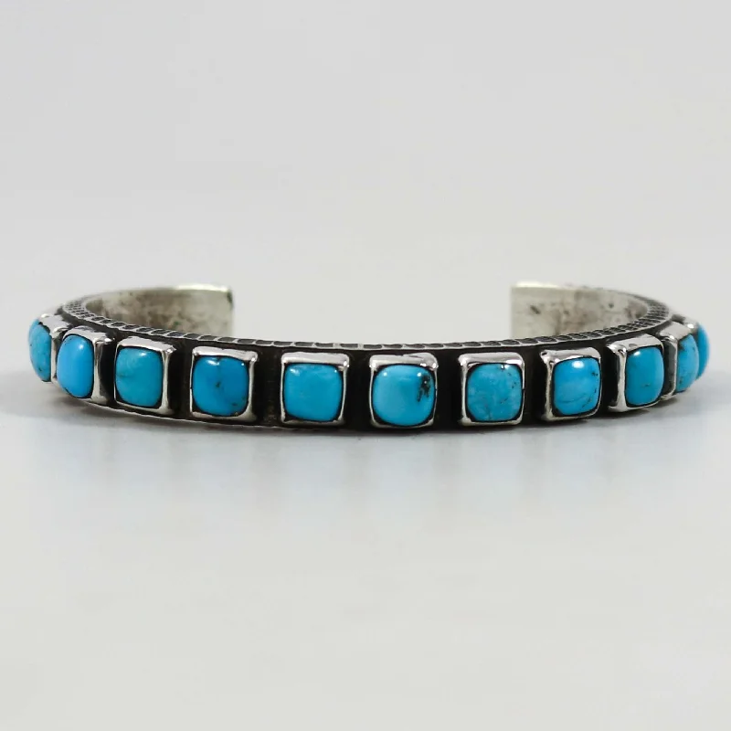 women's beach bracelets -Kingman Turquoise Cuff