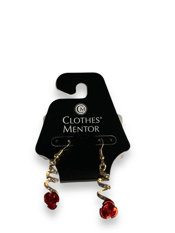 women's gold pendant earrings -Earrings Dangle/drop By Clothes Mentor