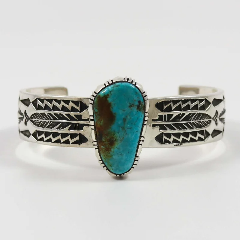 women's mixed metal bracelets -Kingman Turquoise Cuff