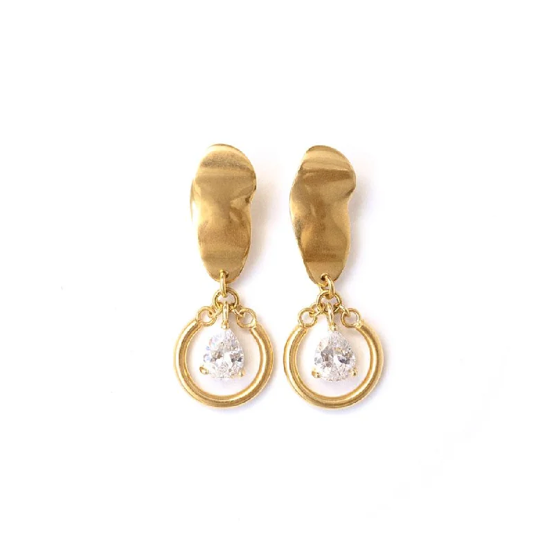 women's butterfly earrings -Gold Plated Calypso Earrings