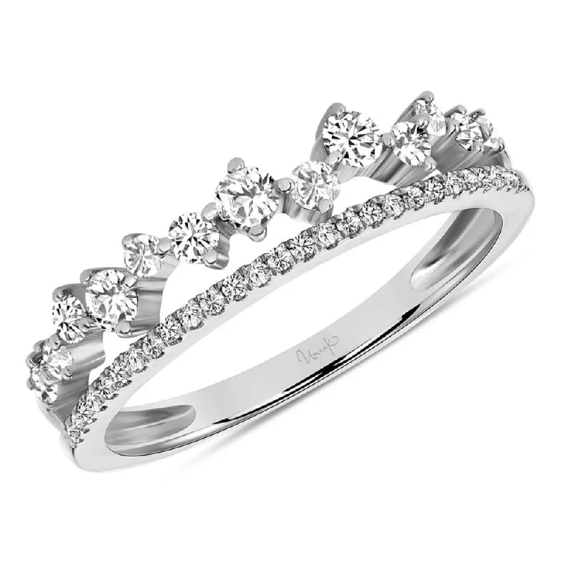 women's silver wedding bands -Uneek 14k Diamond Fashion Ring