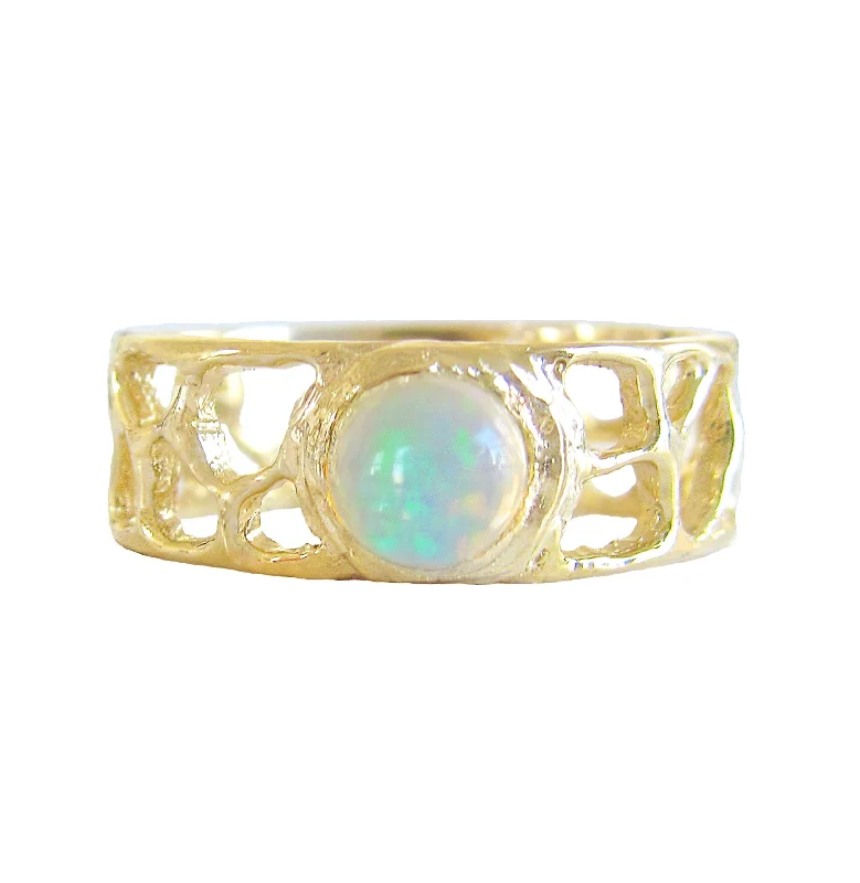 women's minimalist necklaces -Shima Reef Opal Ring