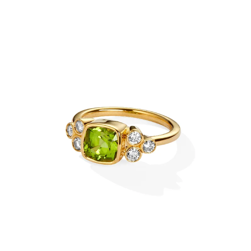 women's gemstone wedding rings -Cushion Ring