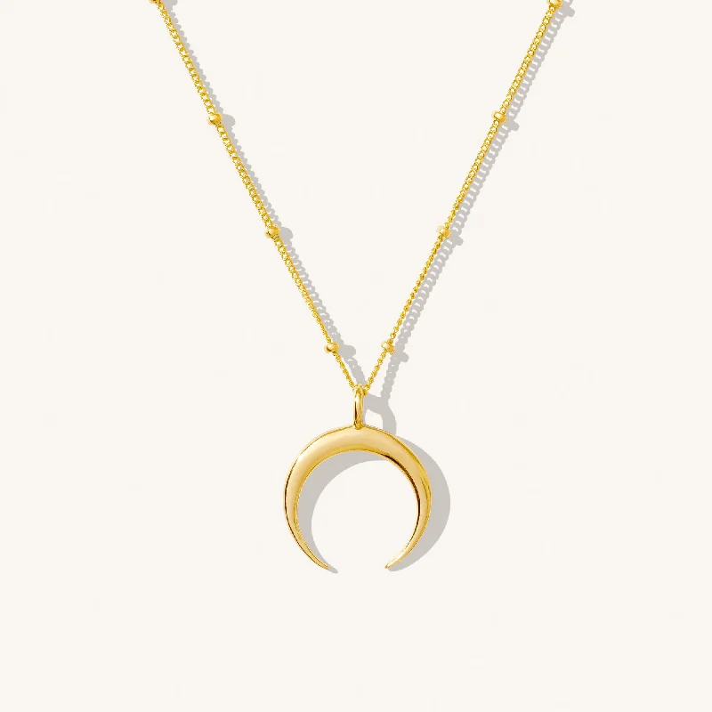 women's shell necklaces -Dainty Horn Necklace