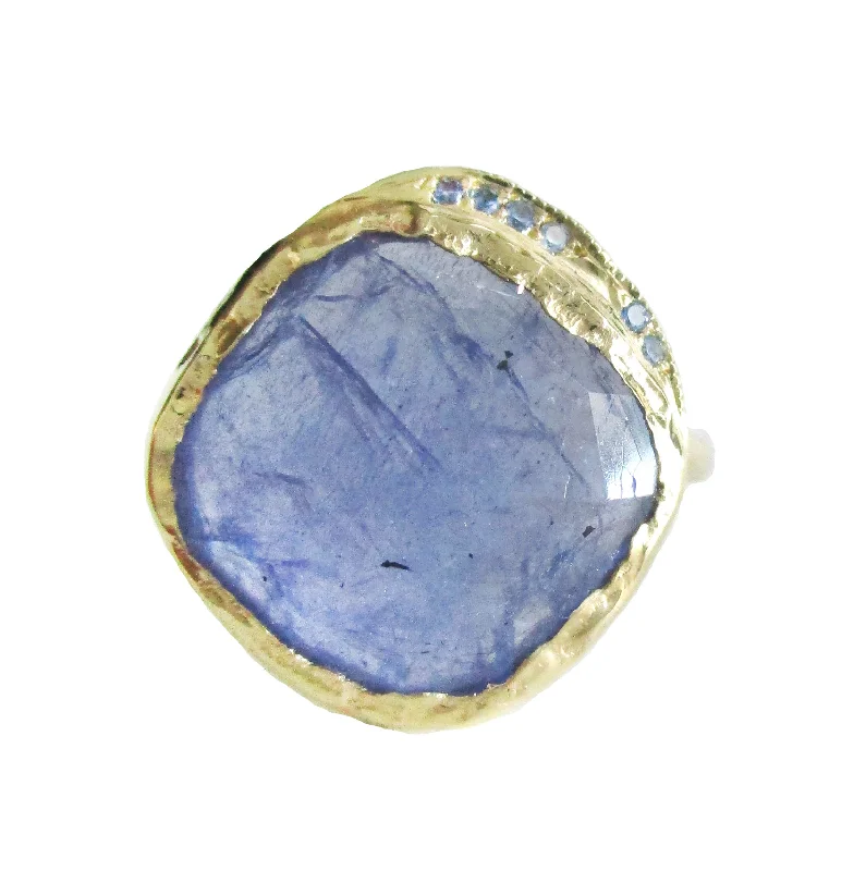 women's rhinestone necklaces -Tanzanite Cove Ring