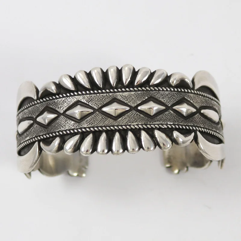 women's statement bracelets -Silver Cuff