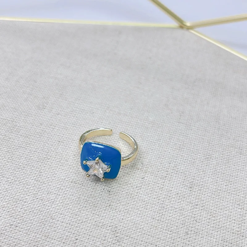 women's gemstone rings -Star Blue Ring P3