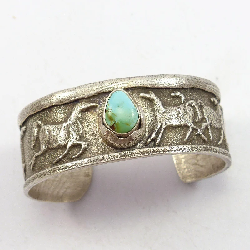 women's handmade bracelets -Royston Turquoise Cuff