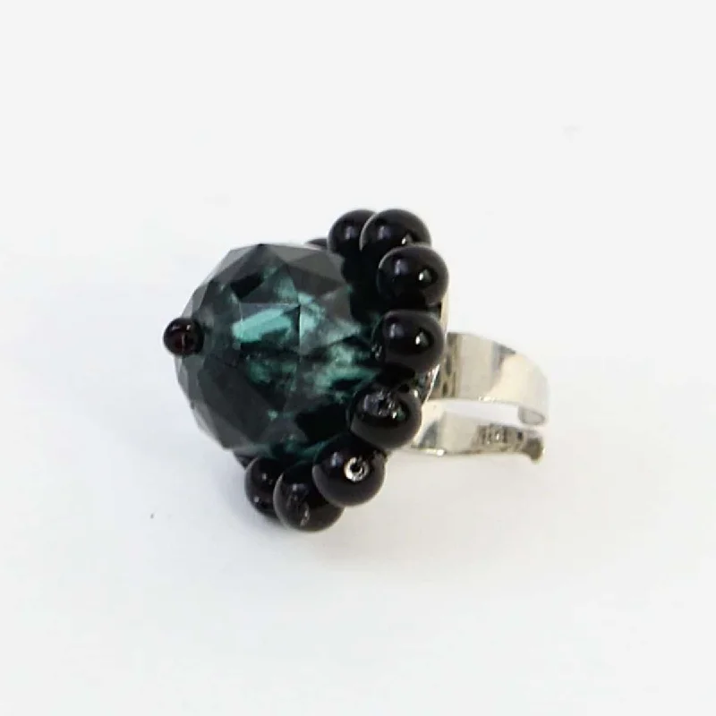 women's signet rings -Teal Gem Stone Ring