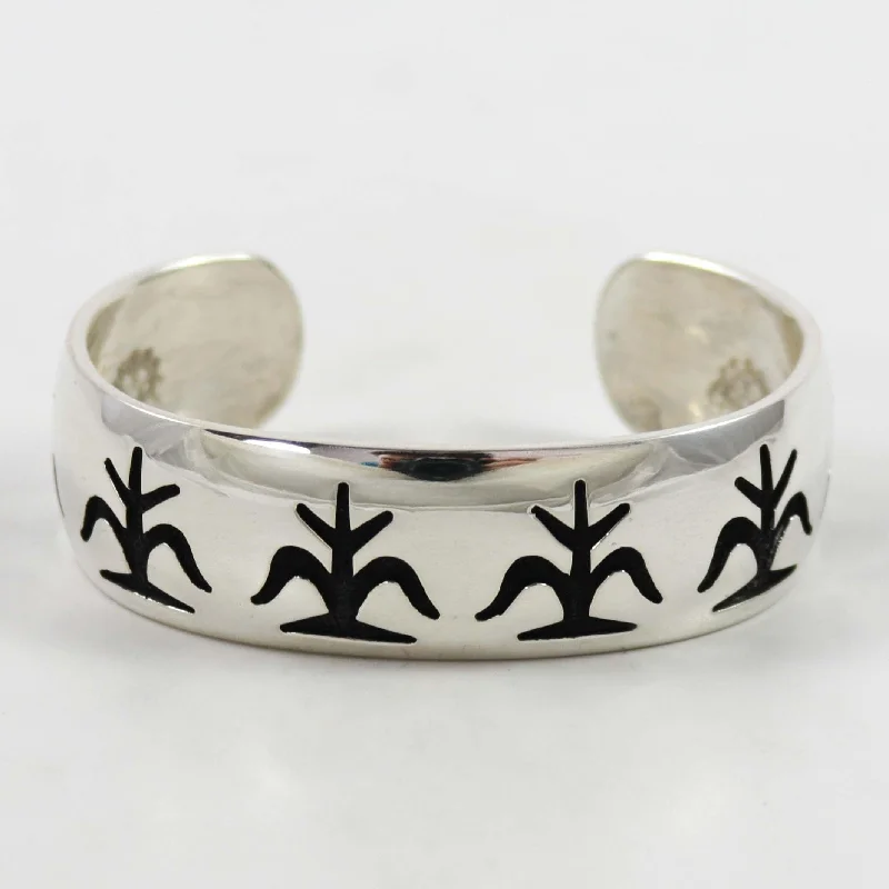 women's personalized bangles -Corn Stalk Cuff