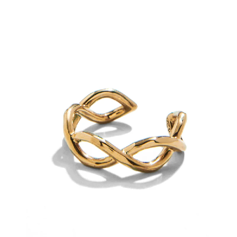 women's ring for gift -Spartina Gold Wavy Ring