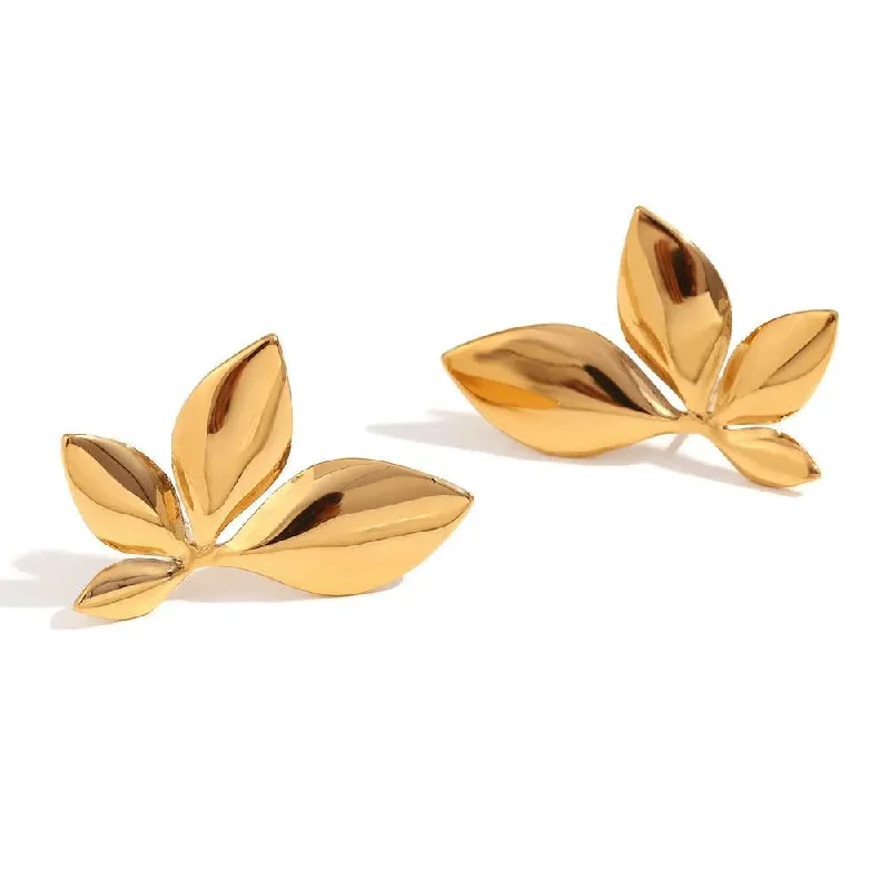 women's vintage earrings -Leaf Statement Earrings – Elegant Earrings for Women