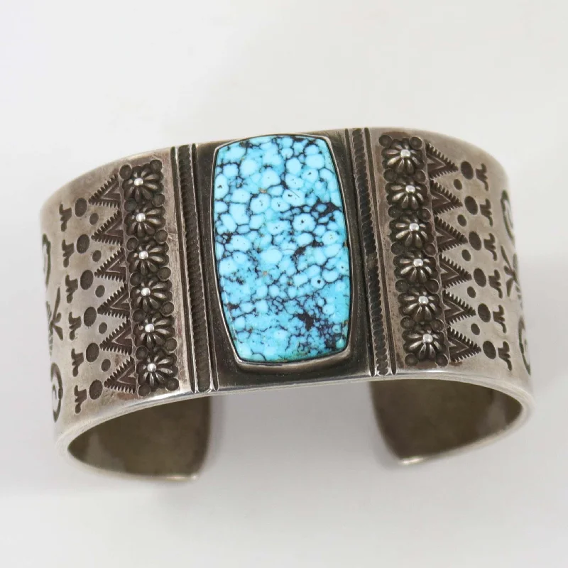 women's boho bracelets -Kingman Turquoise Cuff