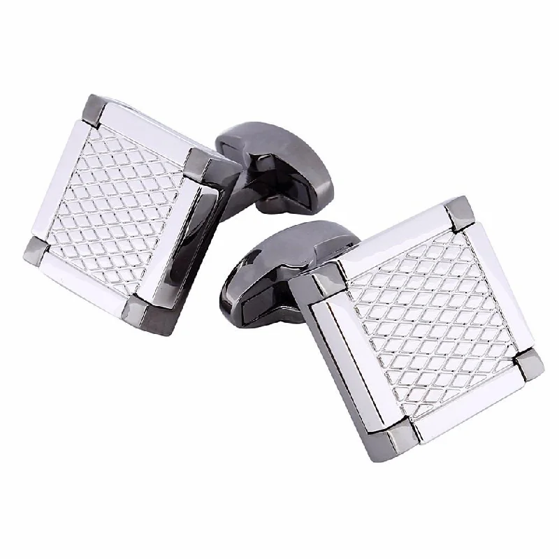 women's bangles set -Box Chrome Cufflinks