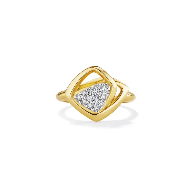 women's heart-shaped engagement rings -Judith Ripka 14k Selvaggia Ring with Diamonds