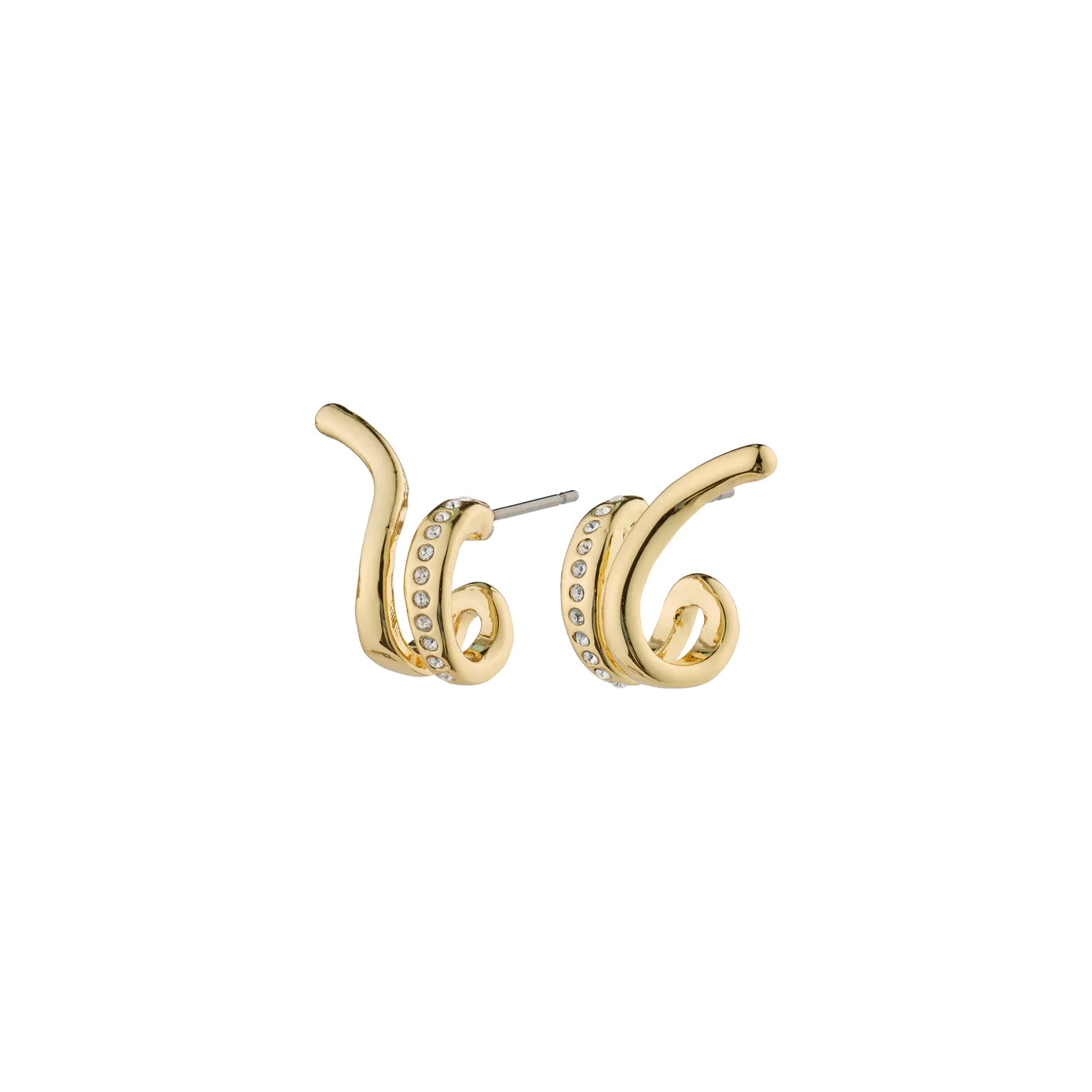 women's geometric stud earrings -Nadine Gold Plated Earrings