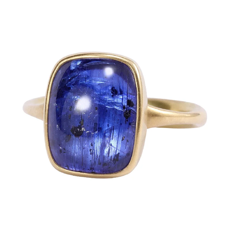 women's simple rings -Tanzanite Cushion Ring