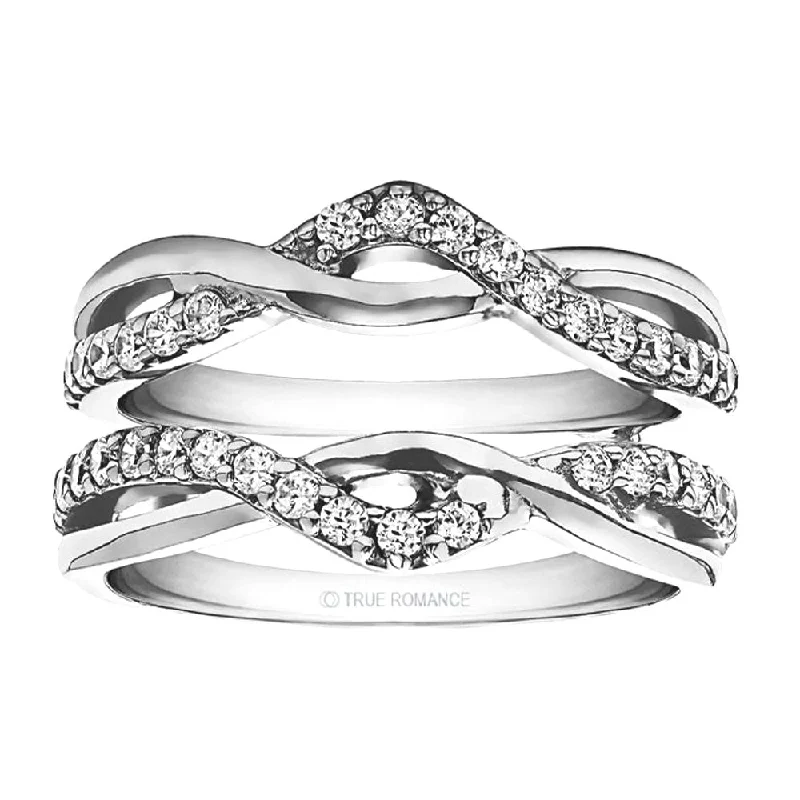 women's sterling silver fashion rings -Solitaire Ring Guard/Enhancer, 0.23 twt.