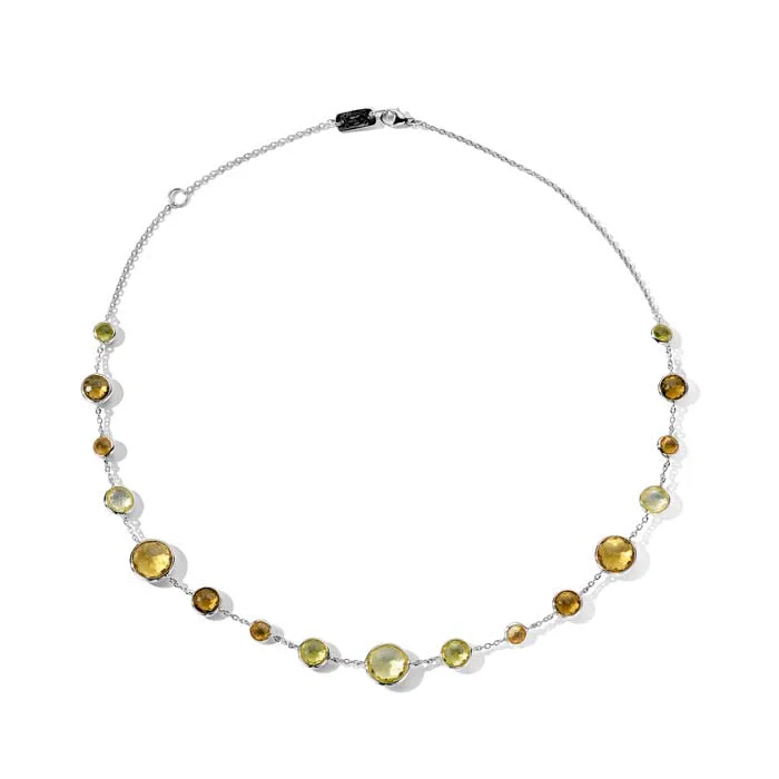 women's luxury necklaces -Ippolita Lollipop 18" Lollitini Girasole Necklace in Sterling Silver