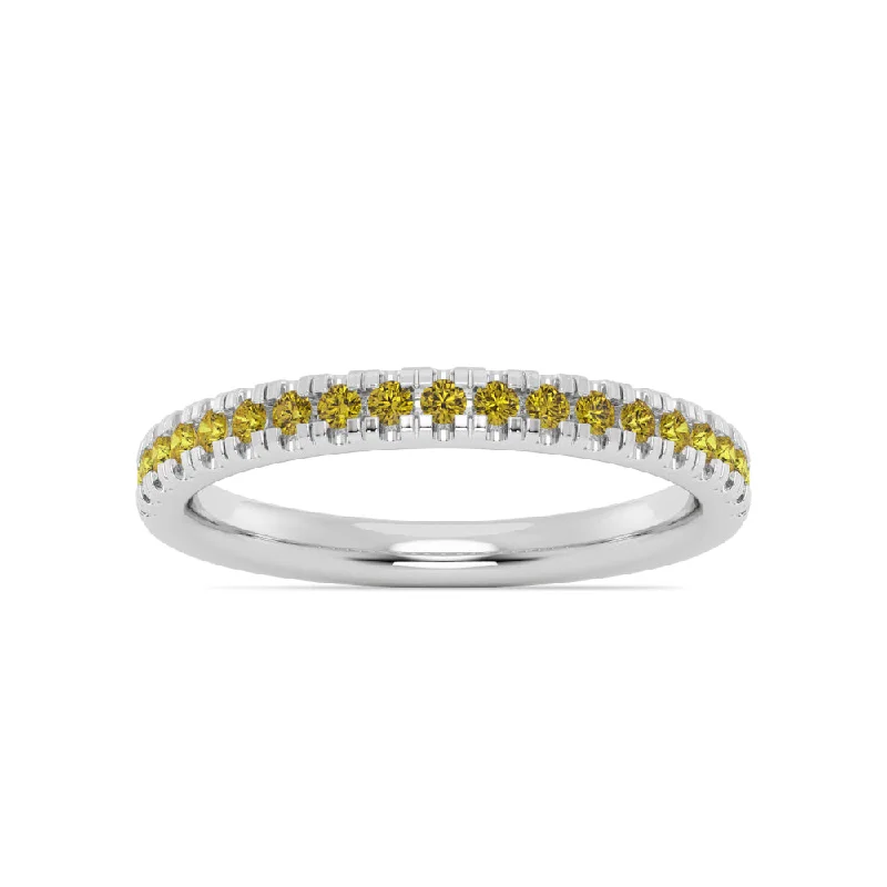 women's eternity bands -Smyth Jewelers Stackable Pavé Citrine Ring