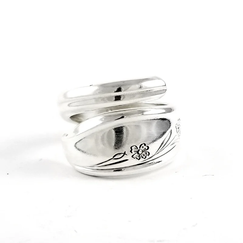 women's wedding anniversary rings -International Silver Springtime Wrap Around Spoon Ring