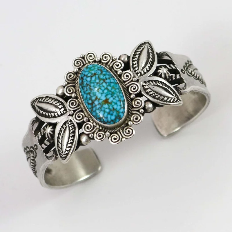 women's gold cuff bangles -Spiderweb Kingman Turquoise Cuff