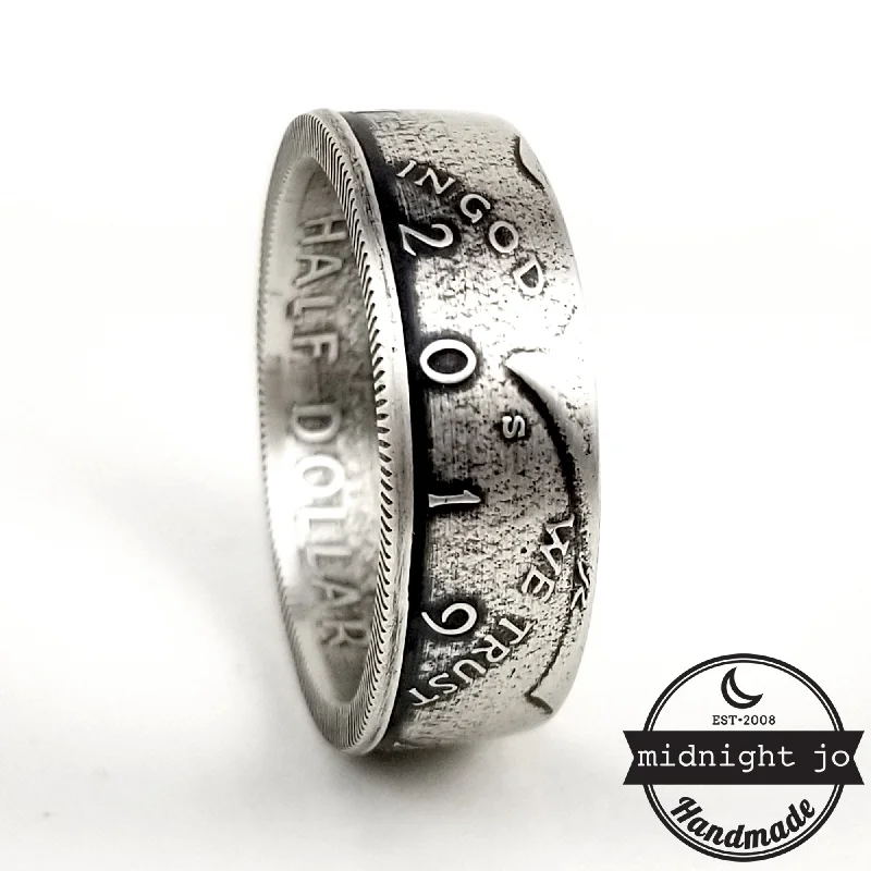 women's eternity bands -99% Fine Silver 2019 Kennedy Half Dollar Ring