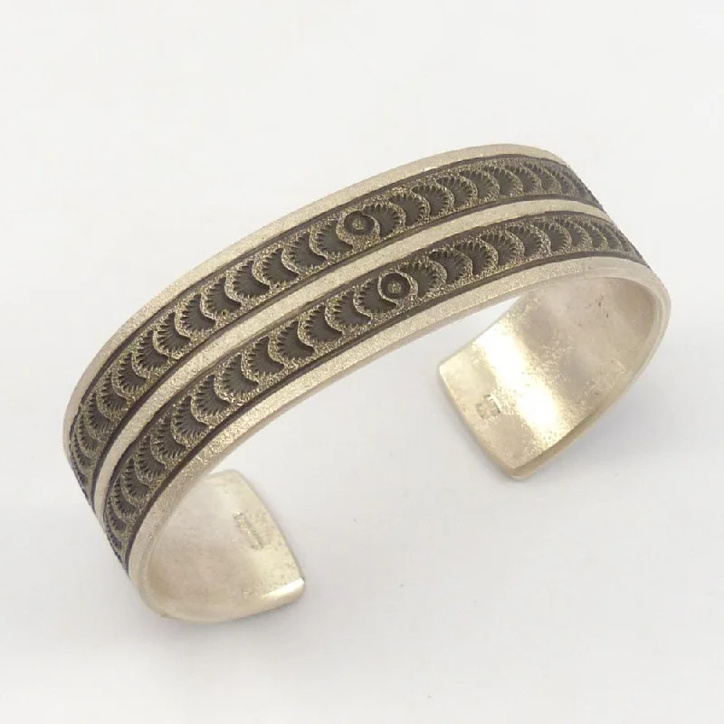 women's engraved cuff bracelets -Stamped Cuff