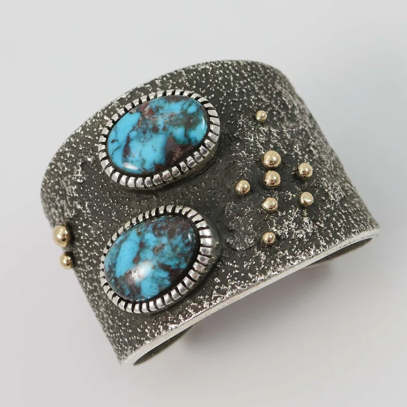 women's designer bracelets -Bisbee Turquoise Cuff