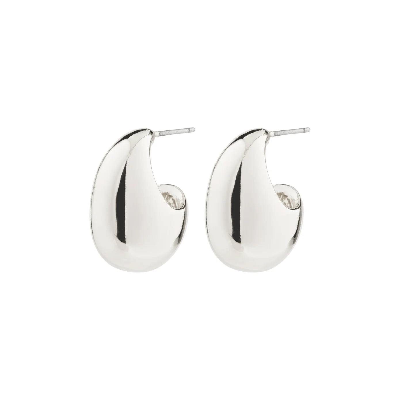 women's hoop earrings -Intent Silver Plated Earrings