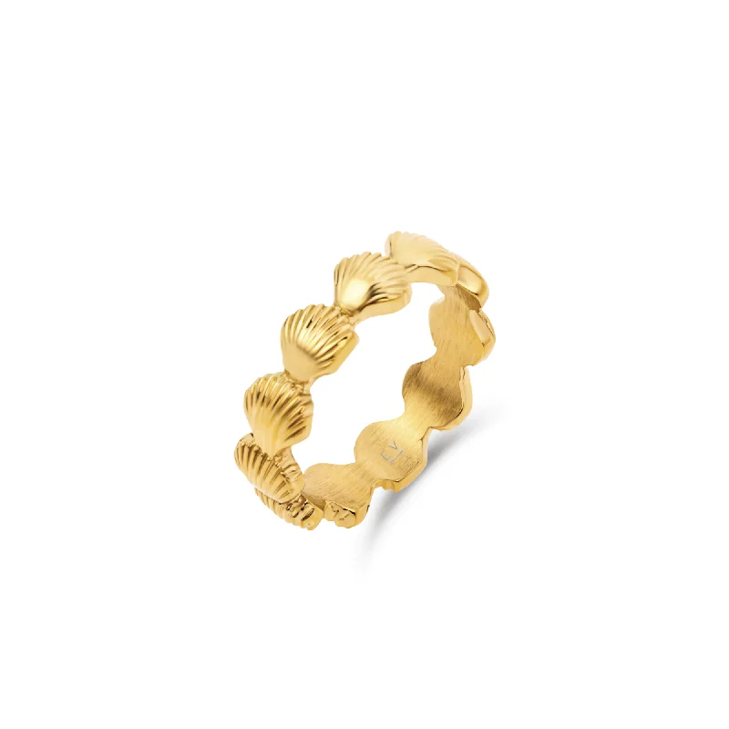 women's two-tone rings -Libby Shell Ring