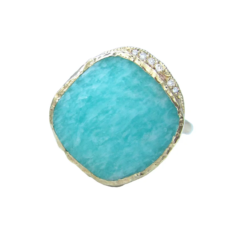 women's diamond necklaces for her -Amazonite Cove Ring