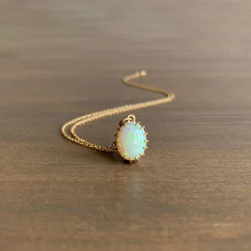 women's simple chain necklaces -Queen of the Fae Opal Vanity Necklace